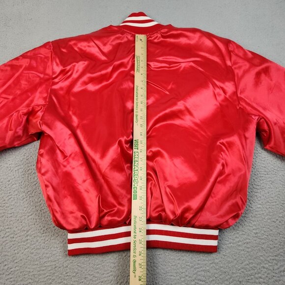 Vintage Satin Bomber Jacket Extra Large American Legion Aux Rockport IN Unit 254 - Picture 10 of 16
